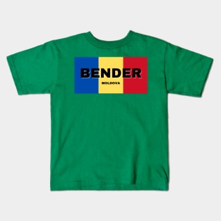 Bender City in Moldovan Flag Colors Kids T-Shirt